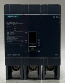 SIEMENS - BQD6315 - 15A 3P 600/347V Breaker Product Image